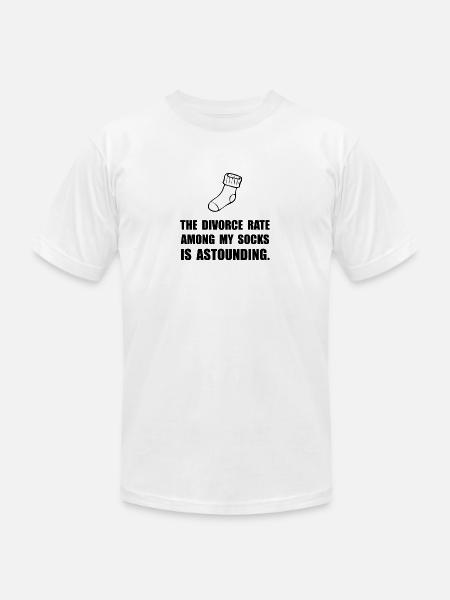 Sock Divorce Rate - Unisex Jersey T-Shirt by Bella + Canvas - white