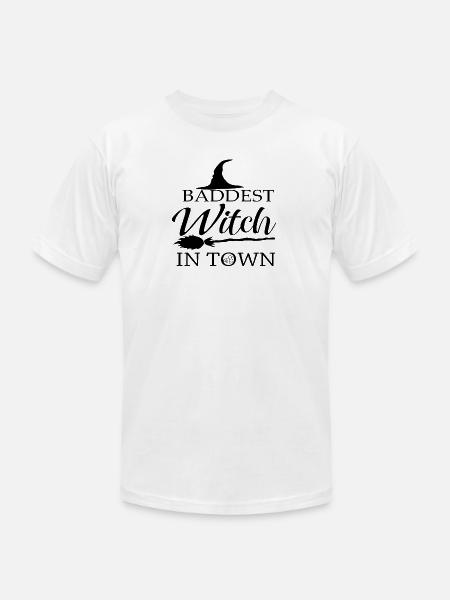 Baddest Witch in Town - Unisex Jersey T-Shirt by Bella + Canvas - white