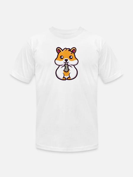 Hamster and seed - Unisex Jersey T-Shirt by Bella + Canvas - white