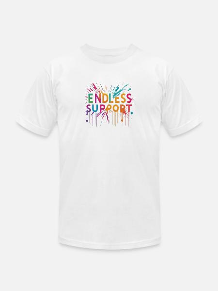 support - Unisex Jersey T-Shirt by Bella + Canvas - white
