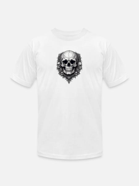 Skull faces - Unisex Jersey T-Shirt by Bella + Canvas - white
