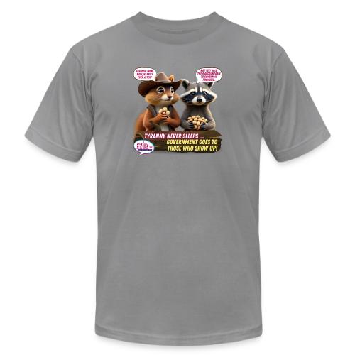 Freedom Squirrel and Raccoon - Unisex Jersey T-Shirt by Bella + Canvas