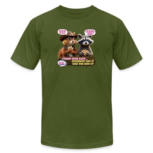Freedom Squirrel and Raccoon - Unisex Jersey T-Shirt by Bella + Canvas