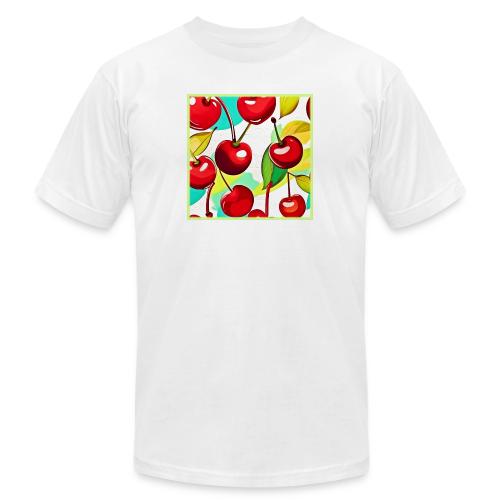 Vibrant Cherry Pattern - Unisex Jersey T-Shirt by Bella + Canvas