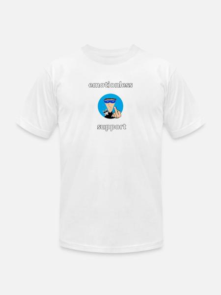emotionless support - Unisex Jersey T-Shirt by Bella + Canvas - white