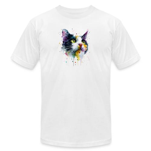 Cat: Painted Purr Expression - Unisex Jersey T-Shirt by Bella + Canvas