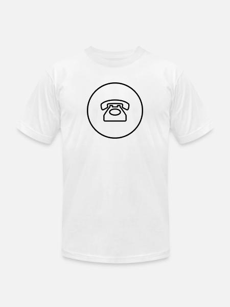 phone - Unisex Jersey T-Shirt by Bella + Canvas - white