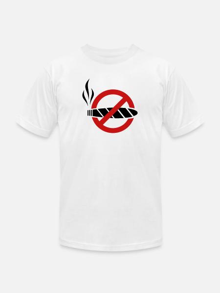 No smoking - cigar - Unisex Jersey T-Shirt by Bella + Canvas - white