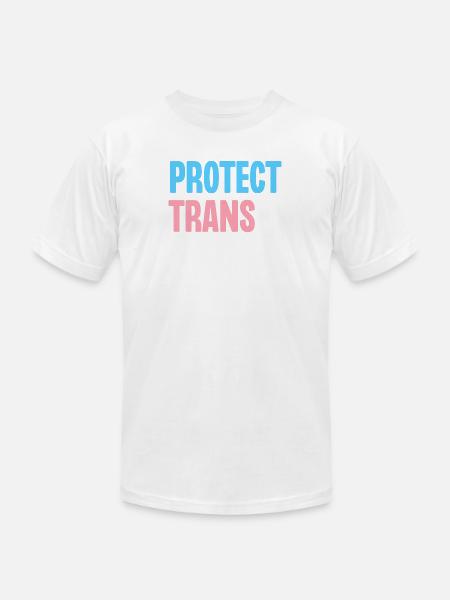 Protect Trans Kids - Unisex Jersey T-Shirt by Bella + Canvas - white