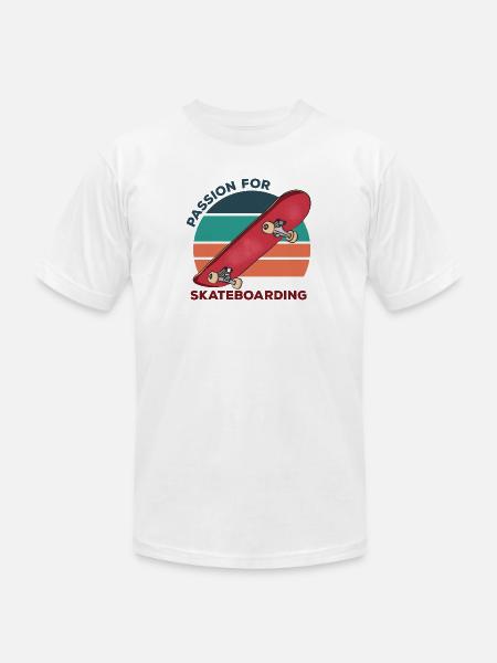 Passion For Skateboarding - Unisex Jersey T-Shirt by Bella + Canvas - white