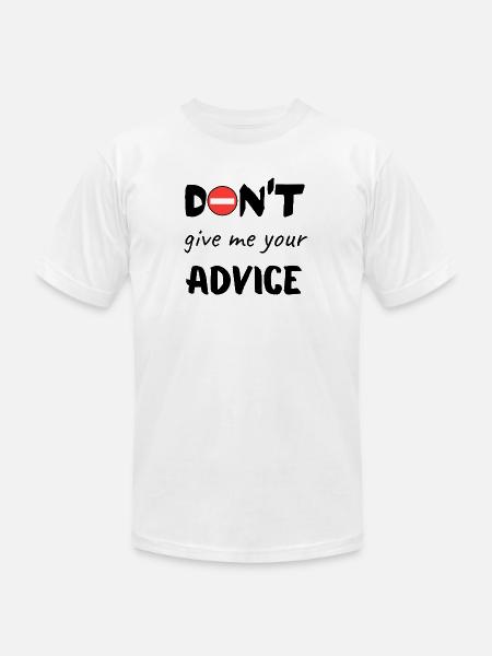 No advice gift - Unisex Jersey T-Shirt by Bella + Canvas - white