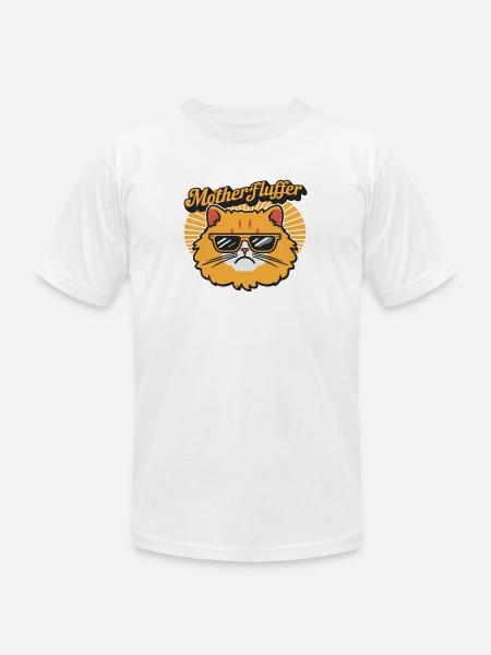 Motherfluffer Grumpy Cat Black - Unisex Jersey T-Shirt by Bella + Canvas - white