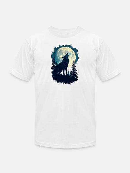 Wolf - Unisex Jersey T-Shirt by Bella + Canvas - white