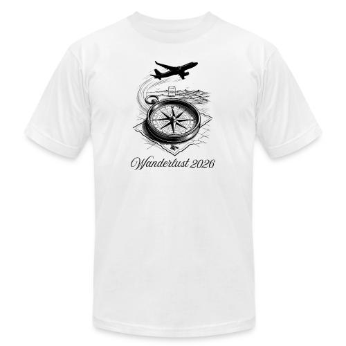 Wanderlust 2026 T-Shirt | Minimalist Travel Plane - Unisex Jersey T-Shirt by Bella + Canvas