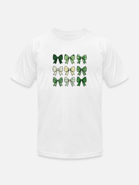 Hair bow green - Unisex Jersey T-Shirt by Bella + Canvas - white
