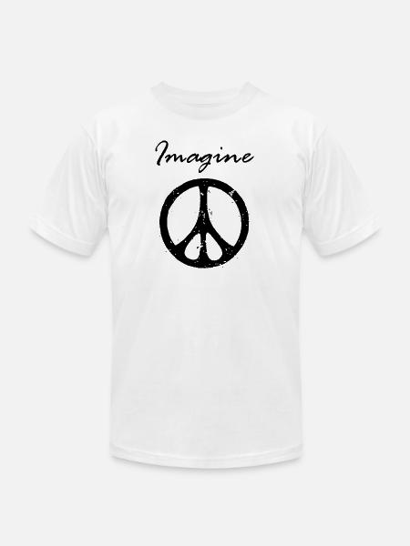 Imagine Peace - Unisex Jersey T-Shirt by Bella + Canvas - white