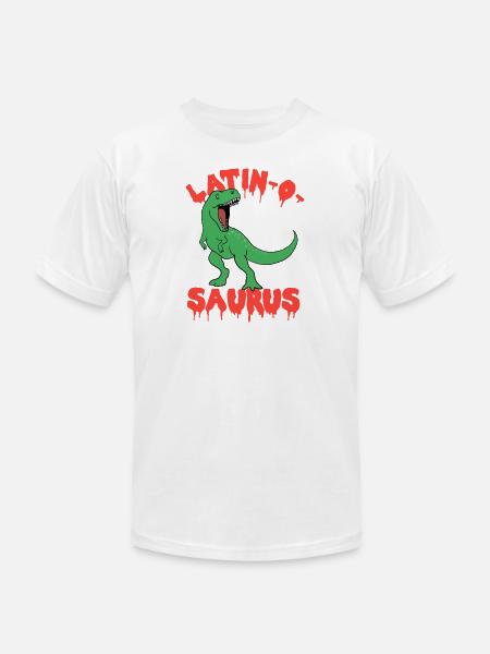 Latin Teacher Dinosaur Latinosaurus - Unisex Jersey T-Shirt by Bella + Canvas - white