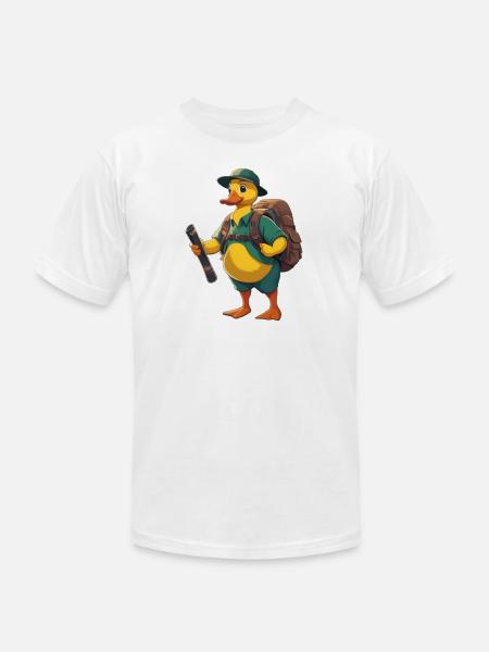 Adventure-Explorer Ducky - Unisex Jersey T-Shirt by Bella + Canvas - white