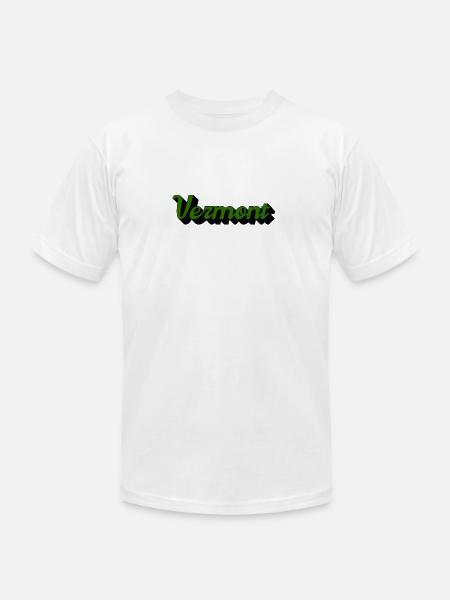 Green Vermont - Unisex Jersey T-Shirt by Bella + Canvas - white