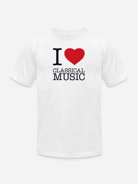 I LOVE CLASSICAL MUSIC - Unisex Jersey T-Shirt by Bella + Canvas - white