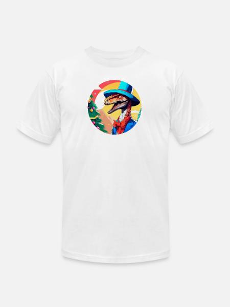 Merry Raptor Christmas - Unisex Jersey T-Shirt by Bella + Canvas - white