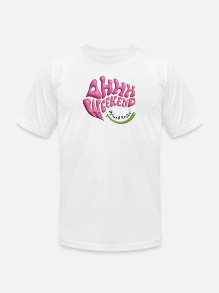 ahhh weekend - Unisex Jersey T-Shirt by Bella + Canvas - white