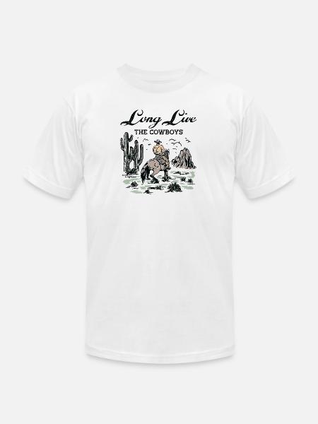 Longue vie aux Cowboys - T-shirt unisexe Bella + Canvas - blanc