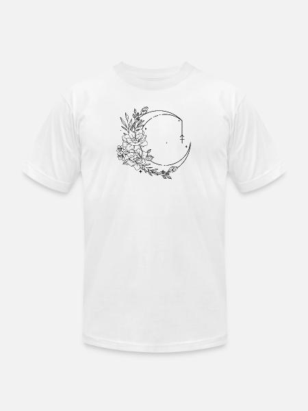 Monochrome Night Glyph - Unisex Jersey T-Shirt by Bella + Canvas - white