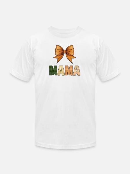 Rustic Gingham Mother Design - Unisex Jersey T-Shirt by Bella + Canvas - white