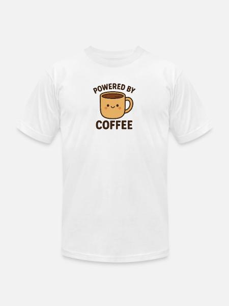 Adorable Coffee Power Emblem - Unisex Jersey T-Shirt by Bella + Canvas - white