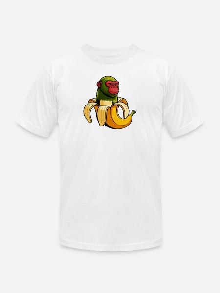 Chimpanzini Bananini Italian Brainrot Meme Art - Unisex Jersey T-Shirt by Bella + Canvas - white