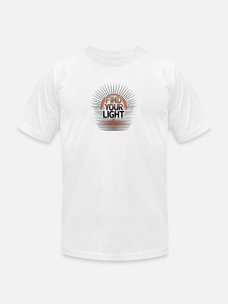 Find Your Light Sunburst - Unisex Jersey T-Shirt by Bella + Canvas - white