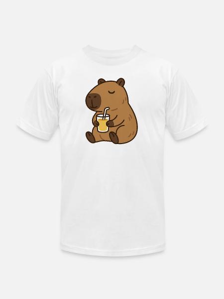 Bear Sips Sunshine - Unisex Jersey T-Shirt by Bella + Canvas - white