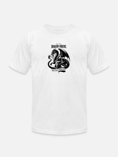 Dragon Riders Banner - Unisex Jersey T-Shirt by Bella + Canvas - white