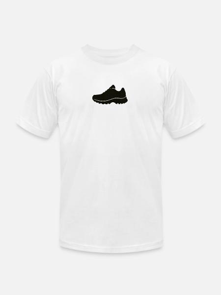 Jetblack Sneaker Silhouette - Unisex Jersey T-Shirt by Bella + Canvas - white