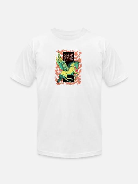 Mythic Pegasus Banner - Unisex Jersey T-Shirt by Bella + Canvas - white
