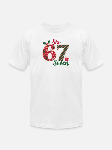 Six Seven Christmas Countdown - Unisex Jersey T-Shirt by Bella + Canvas - white