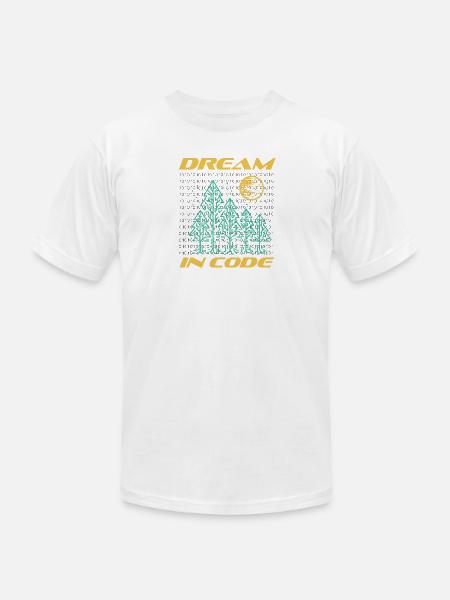 Dream In Code - Unisex Jersey T-Shirt by Bella + Canvas - white