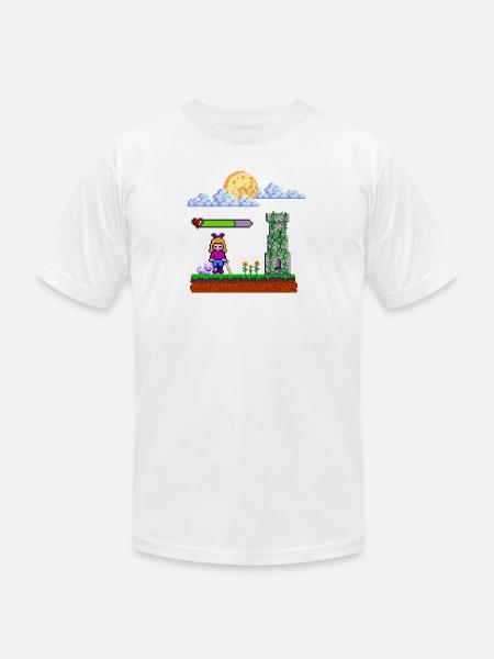 Pixel Heroine Art Design - Unisex Jersey T-Shirt by Bella + Canvas - white