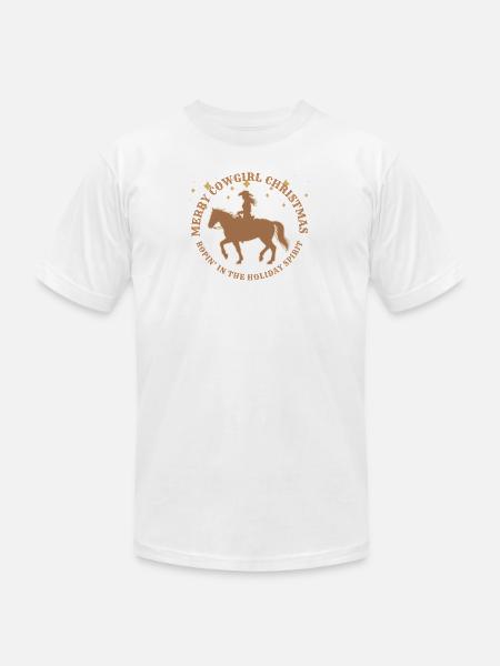 Cowgirl Christmas - Unisex Jersey T-Shirt by Bella + Canvas - white