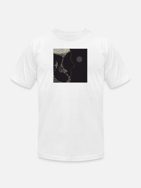 champagne face silhouette - Unisex Jersey T-Shirt by Bella + Canvas - white