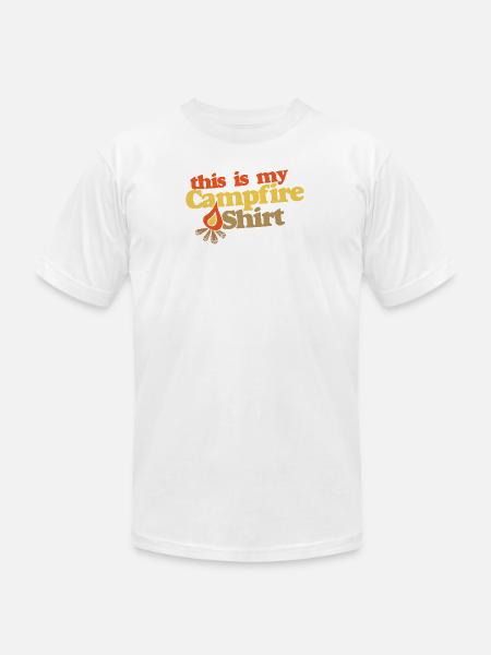 This Is My Campfire Shirt - Unisex Jersey T-Shirt by Bella + Canvas - white