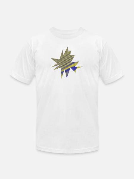 Vibrant Nebula Starburst - Unisex Jersey T-Shirt by Bella + Canvas - white