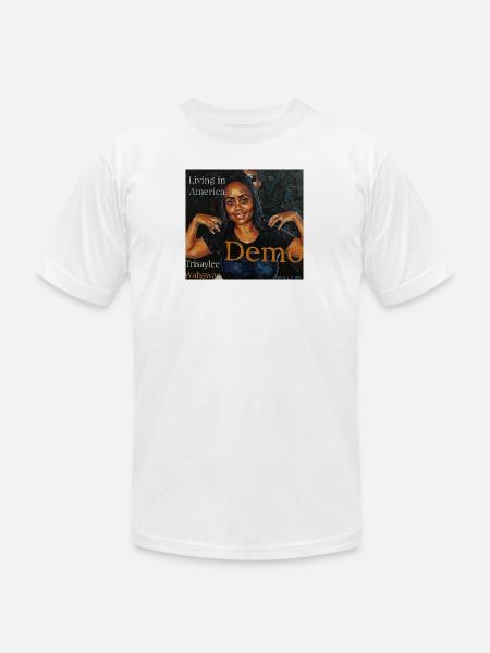 Living in America Portrait Tee - Unisex Jersey T-Shirt by Bella + Canvas - white