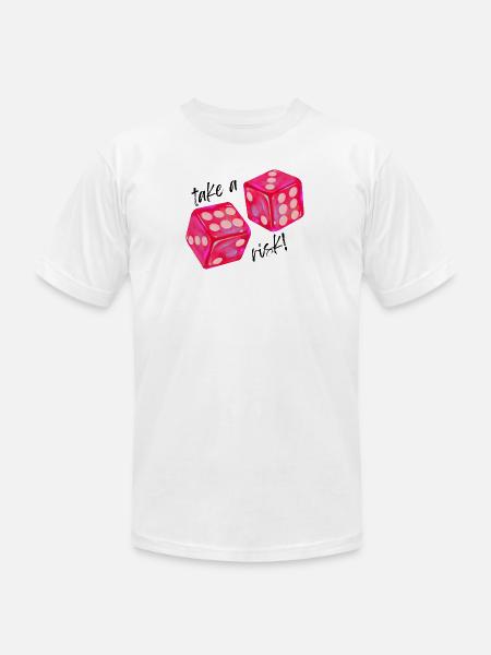 Take a Risk Graphic - Unisex Jersey T-Shirt by Bella + Canvas - white