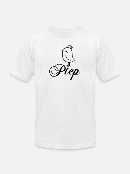 Sparrow With Crown “Piep” - Unisex Jersey T-Shirt by Bella + Canvas - white