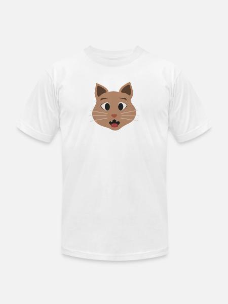 Surprised cat - Unisex Jersey T-Shirt by Bella + Canvas - white