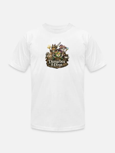 Dungeons & Dogs - Unisex Jersey T-Shirt by Bella + Canvas - white