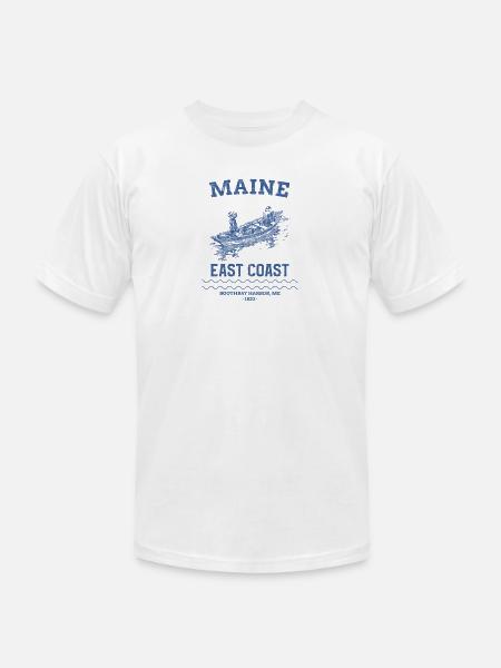 east_coast_boothbay - Unisex Jersey T-Shirt by Bella + Canvas - white
