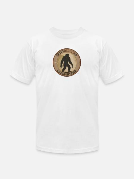 Cryptid Believer Sasquatch Coin - Unisex Jersey T-Shirt by Bella + Canvas - white